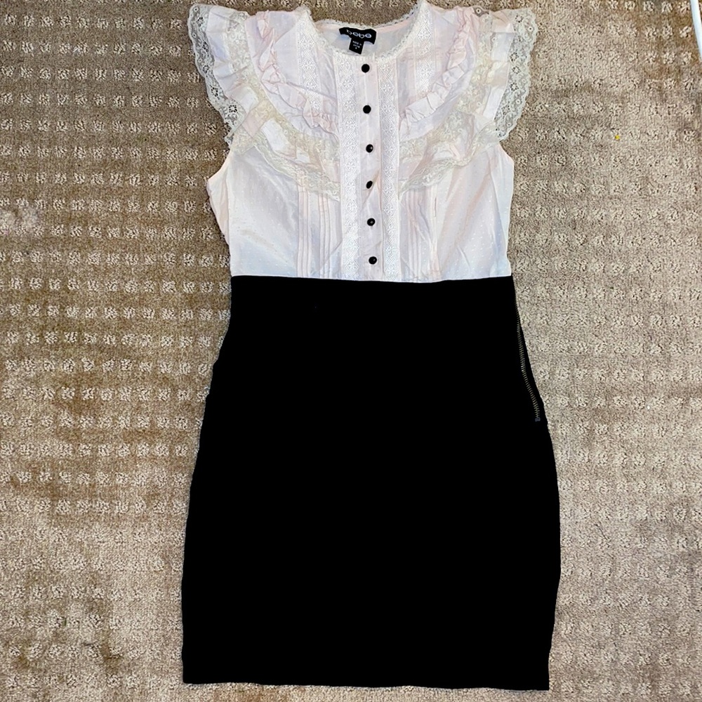 Bebe beige & black dress size Small